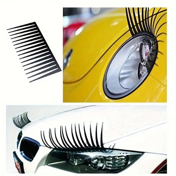 Eyelash Car Light Stickers 2 Piece Set NIP - Picture 3 of 8